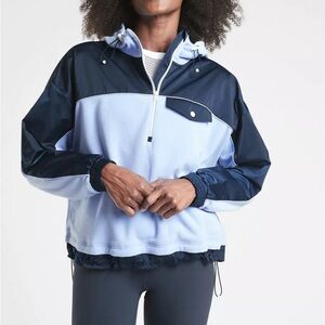 Athleta Blue Quarter-Zip Fleece